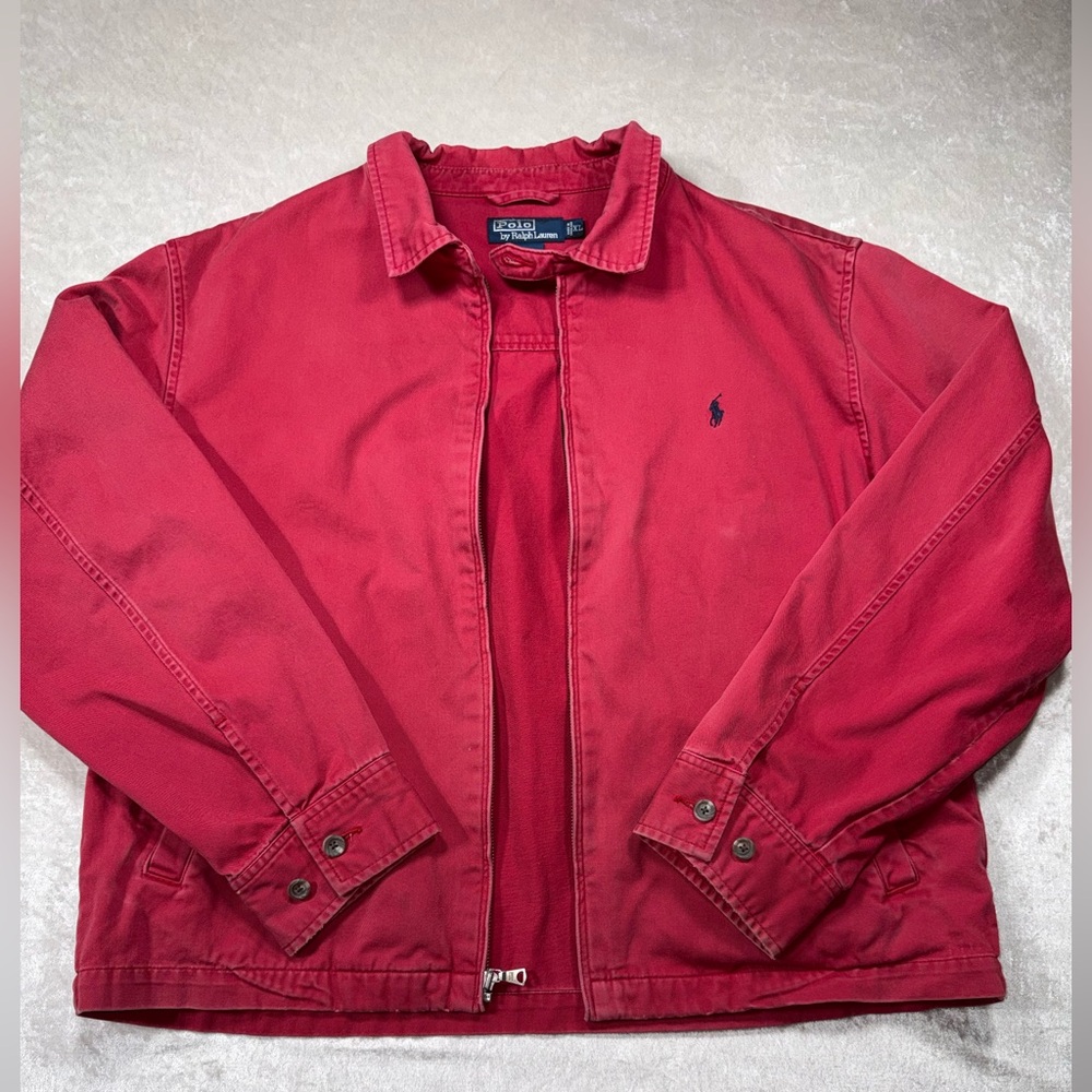 Polo Ralph Lauren Red Harrington Jacket – Classic Zip-Up - Picture 2 of 6